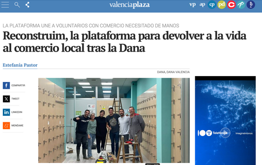 Reconstruim, la plataforma para devolver a la vida al comercio local tras la Dana